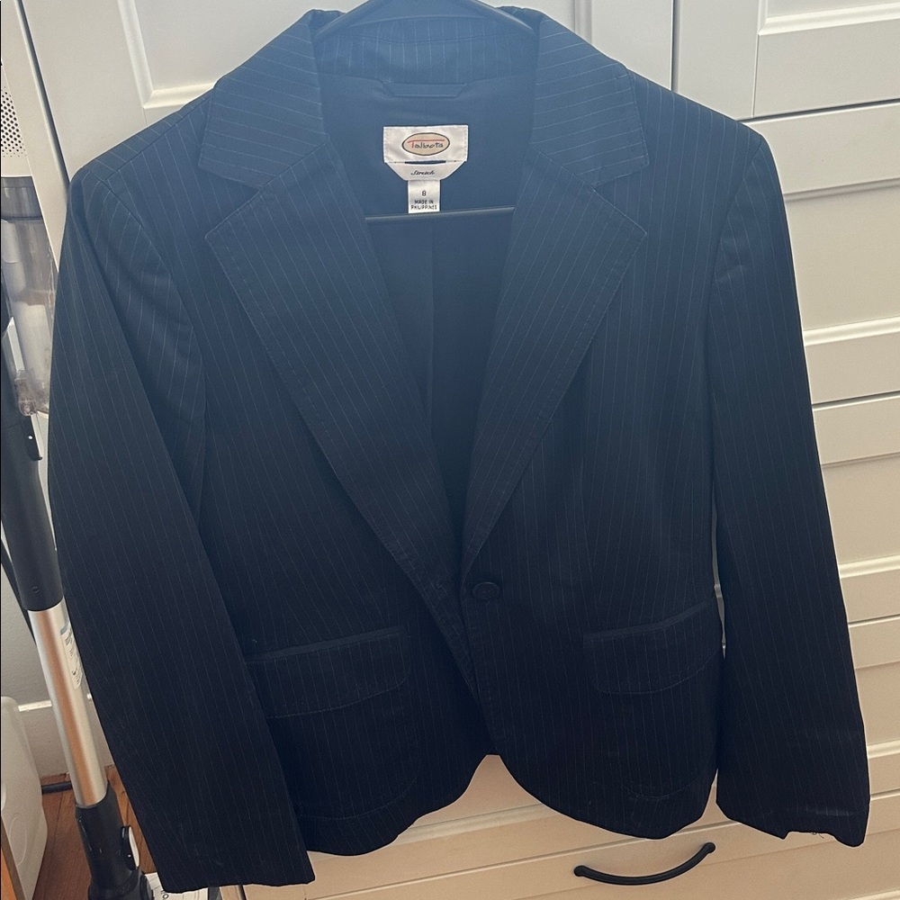 Like New Talbots Navy Pinstripe Blazer